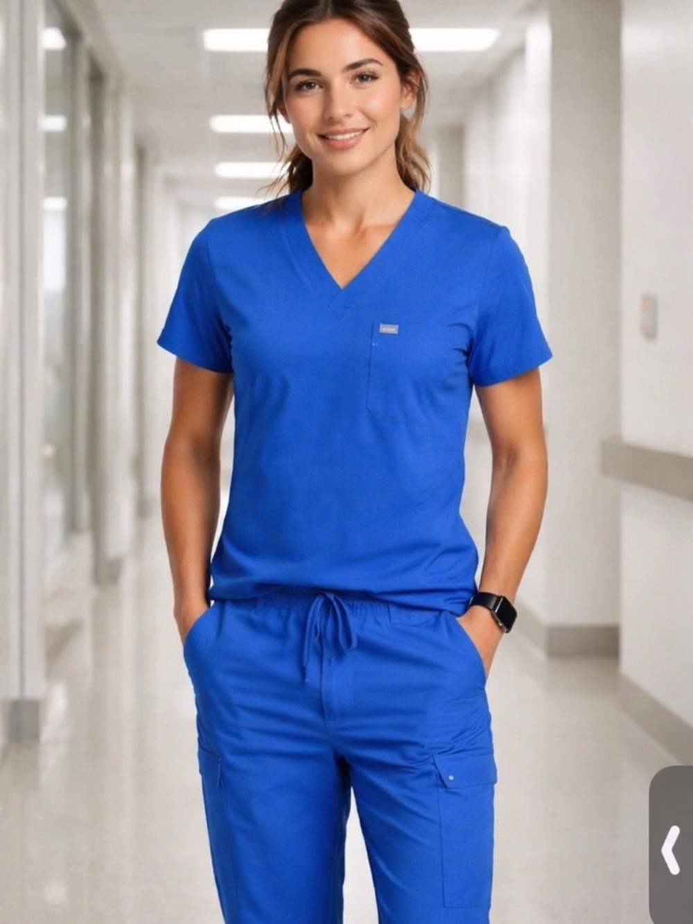 FIGS Scrub Set Menâs XL Blue Technical Collection Top & Pants Medical Uniform